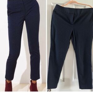 💙 Ann Taylor - Velvet Polka Dot Marisa Skinny Pants - Navy - Size 10P 💙